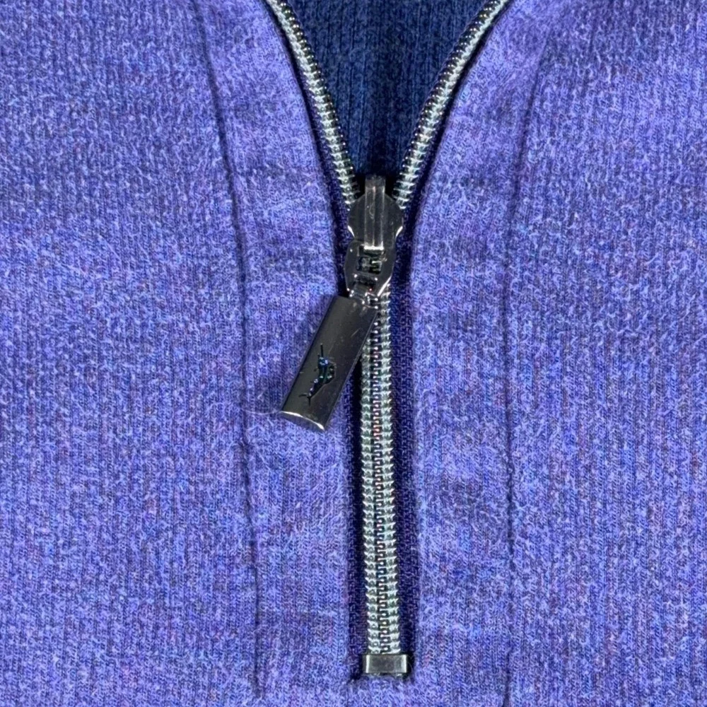 Tommy Bahama Mens 1/4 Zip Pullover Sweater Purple Heathered XL